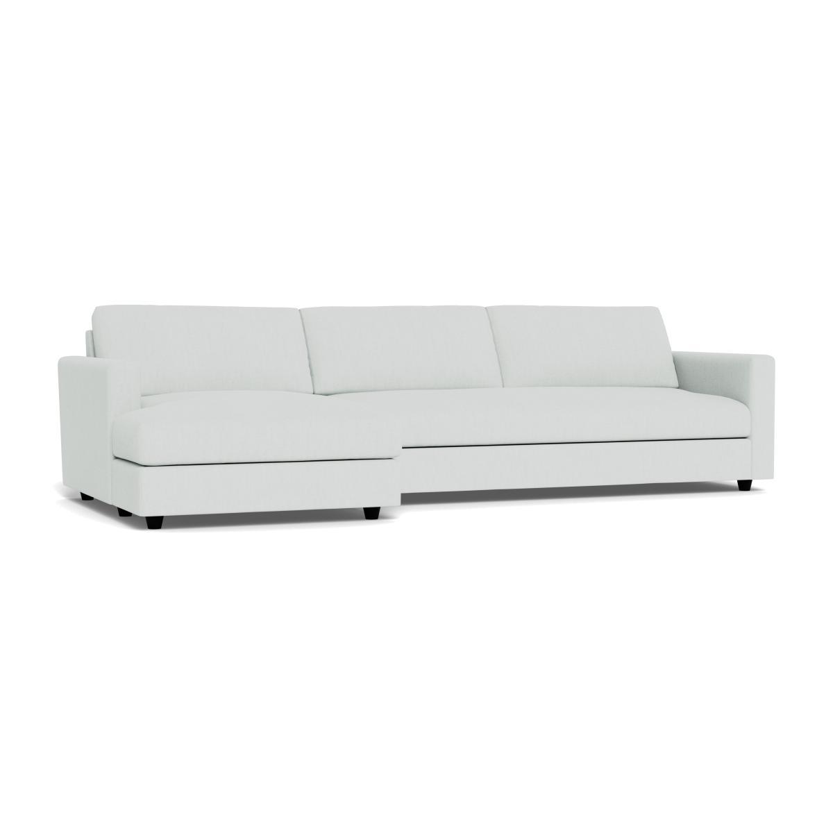 Heal's Nimbus 4 Seater Left Hand Corner Chaise Broad Weave Tin Black Feet – image 1