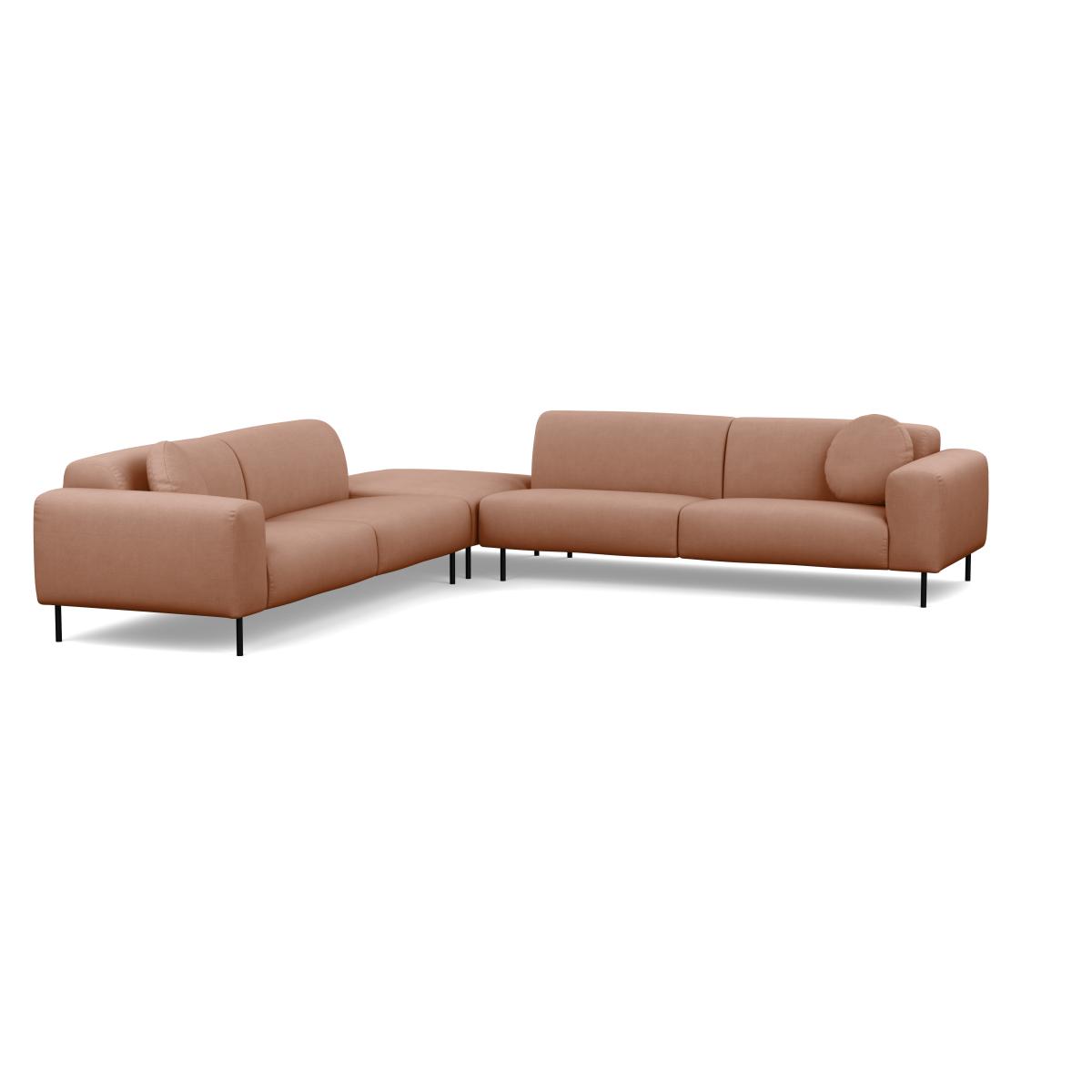 Heal's Luna Large Corner Sofa Tundra Texture Rust Black Feet - Heal's UK Furniture – image 2