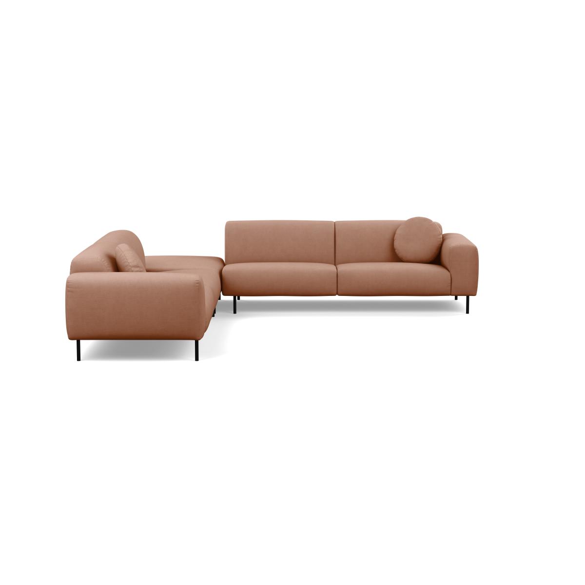 Heal's Luna Large Corner Sofa Tundra Texture Rust Black Feet - Heal's UK Furniture – image 3