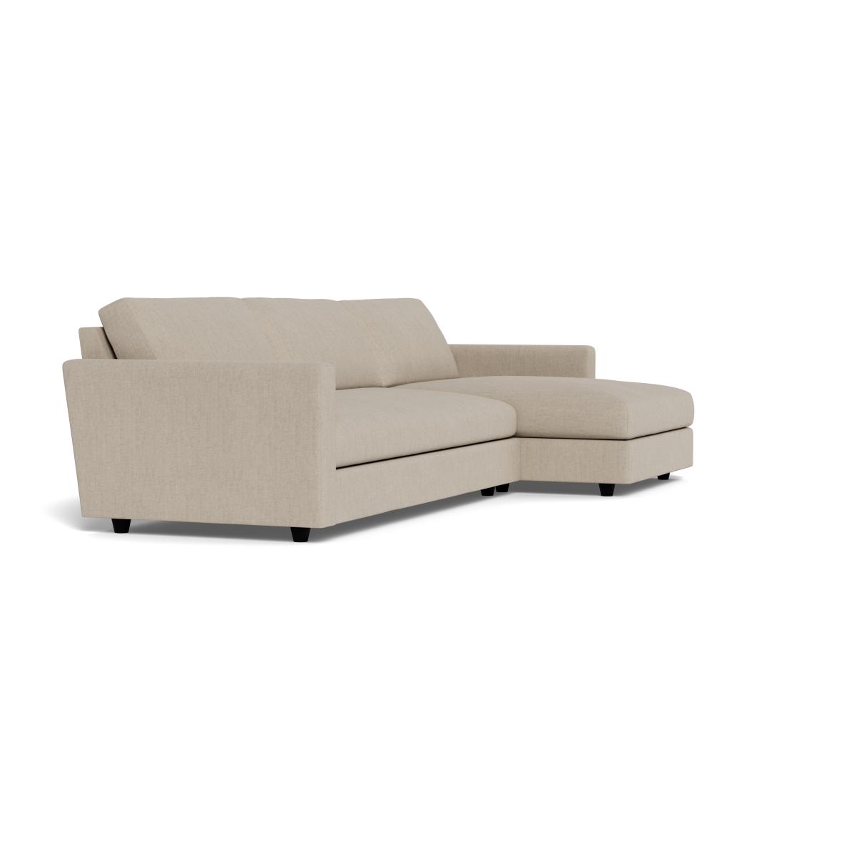 Heal's Nimbus 4 Seater Right Hand Corner Chaise Broad Weave Putty Black Feet – image 2