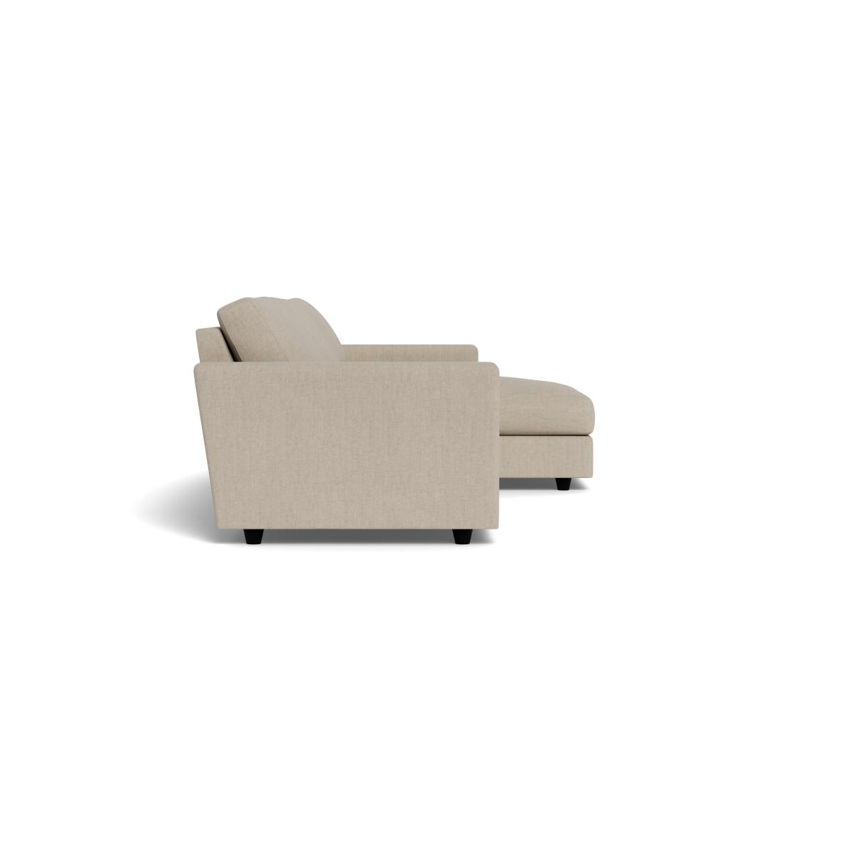 Heal's Nimbus 4 Seater Right Hand Corner Chaise Broad Weave Putty Black Feet – image 3