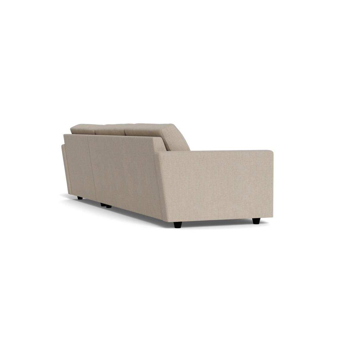 Heal's Nimbus 4 Seater Right Hand Corner Chaise Broad Weave Putty Black Feet – image 4