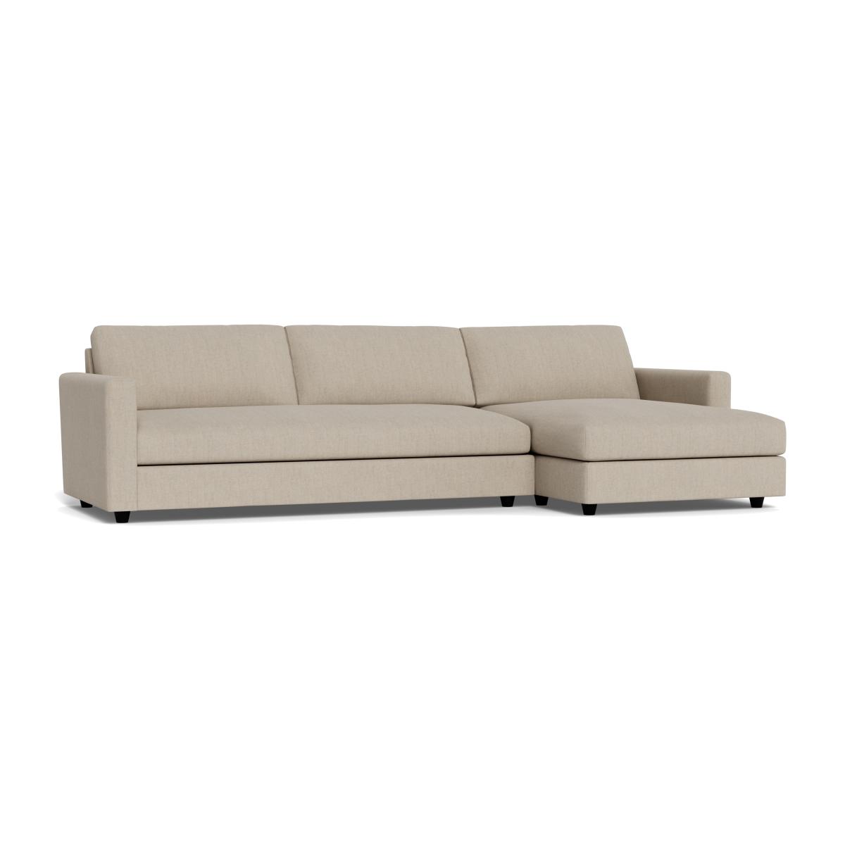 Heal's Nimbus 4 Seater Right Hand Corner Chaise Broad Weave Putty Black Feet – image 1