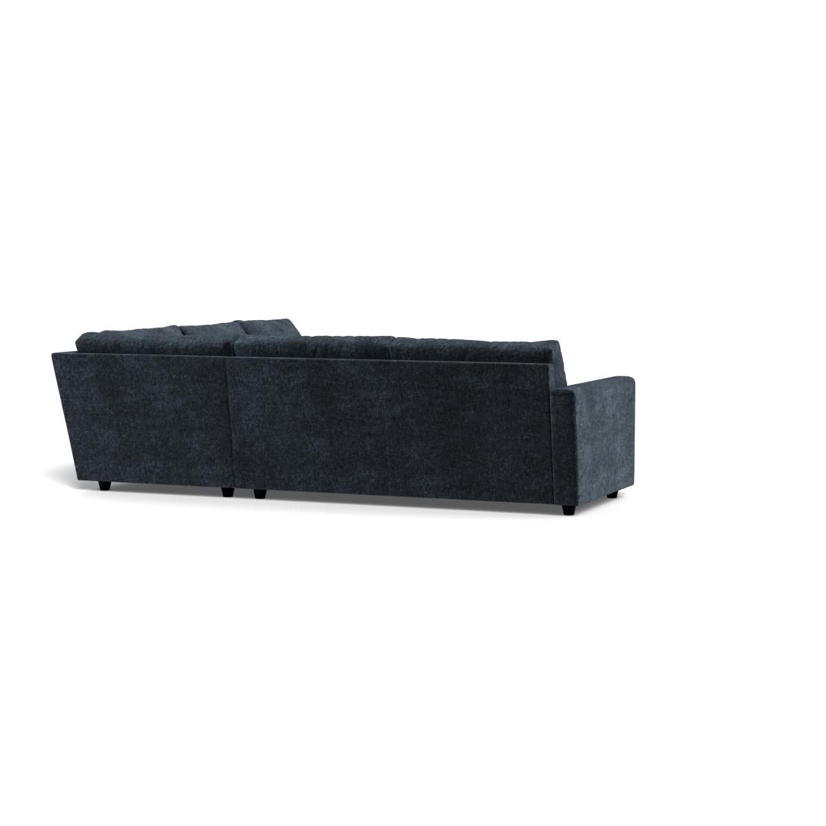 Heal's Nimbus II Full Corner Sofa (K+M+N) Boucle Velvet Space Black Feet – image 2