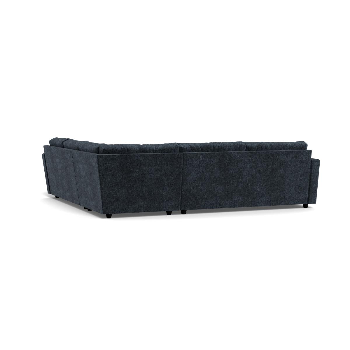 Heal's Nimbus II Full Corner Sofa (K+M+N) Boucle Velvet Space Black Feet – image 4