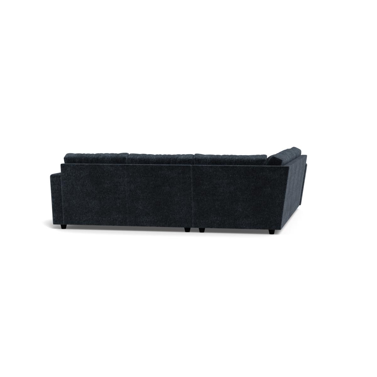 Heal's Nimbus II Full Corner Sofa (K+M+N) Boucle Velvet Space Black Feet – image 5