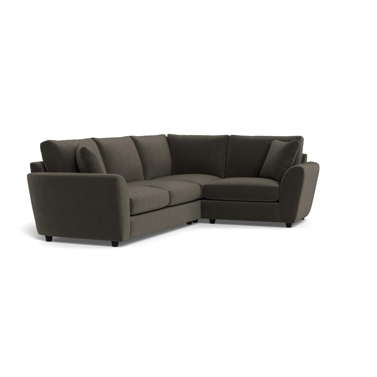 Heal's Snooze Right Hand Facing Corner Sofa Velvet Charcoal Black Feet - Heal's UK Furniture – image 2