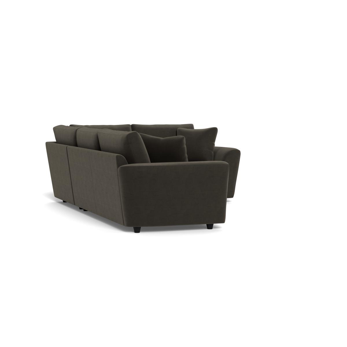 Heal's Snooze Right Hand Facing Corner Sofa Velvet Charcoal Black Feet - Heal's UK Furniture – image 4
