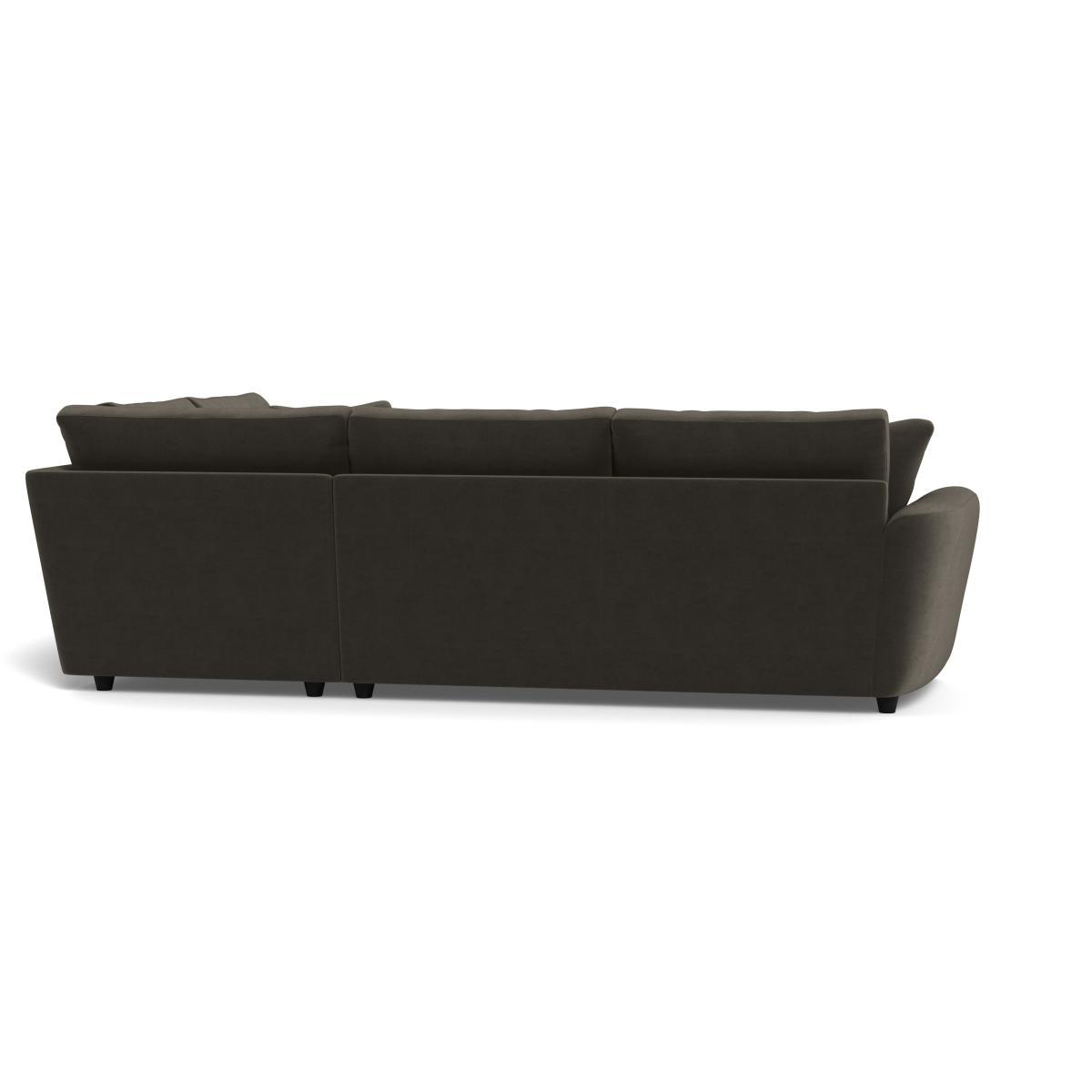 Heal's Snooze Right Hand Facing Corner Sofa Velvet Charcoal Black Feet - Heal's UK Furniture – image 5
