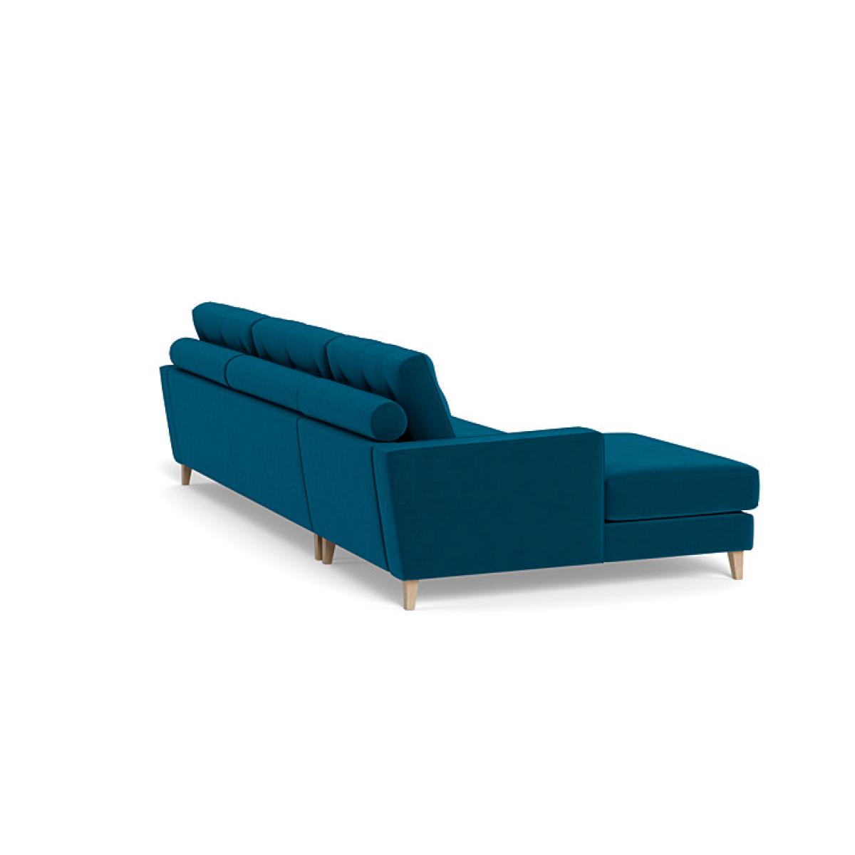 Heal's Mistral Left Hand Corner Sofa Velvet Teal Natural Feet - Heal's UK Furniture – image 8