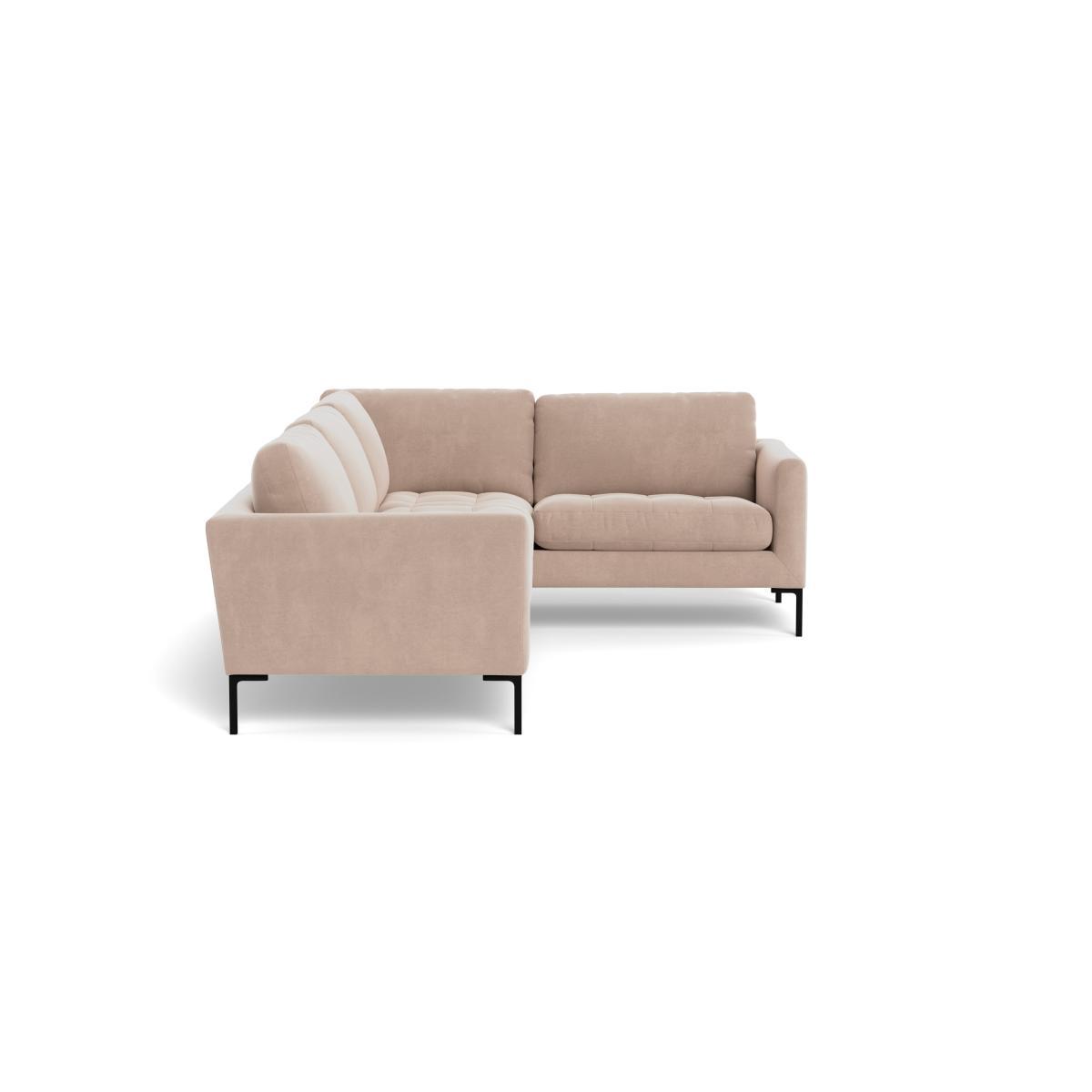 Heal's Eton Right Hand Facing Corner Sofa Smart Velvet Pebble Brass Feet - Heal's UK Furniture – image 3
