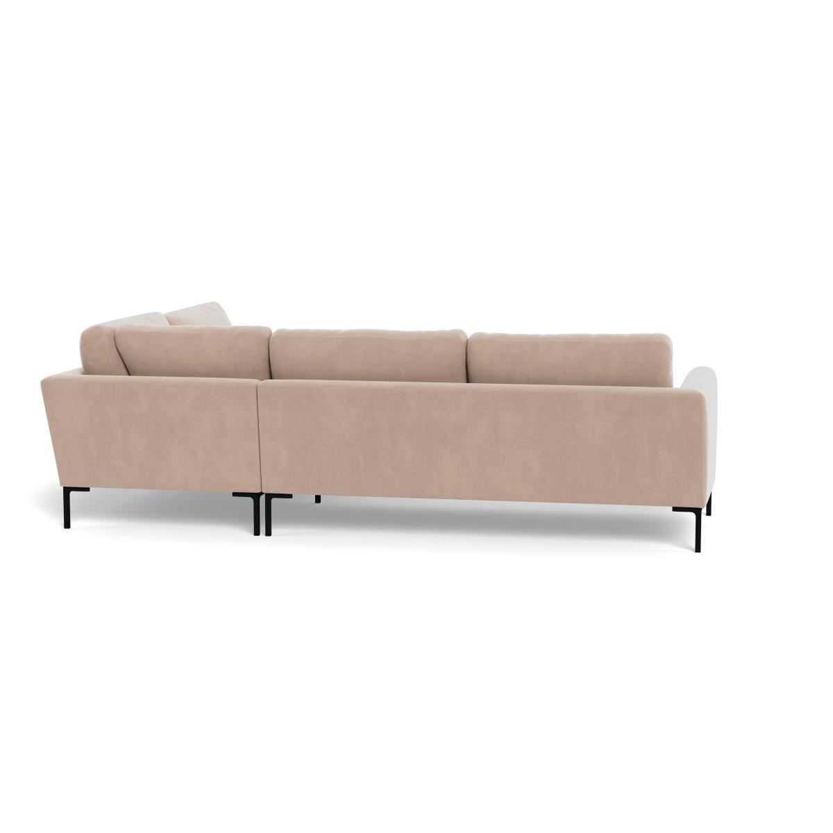 Heal's Eton Right Hand Facing Corner Sofa Smart Velvet Pebble Brass Feet - Heal's UK Furniture – image 5