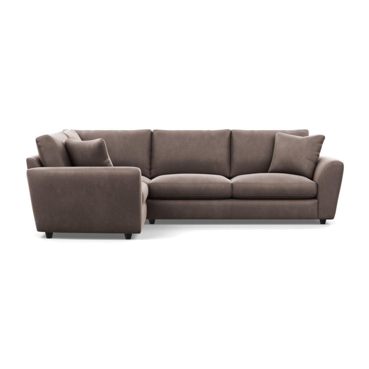 Heal's Snooze Left Hand Facing Corner Sofa Velvet Mink Black Feet - Heal's UK Furniture – image 1