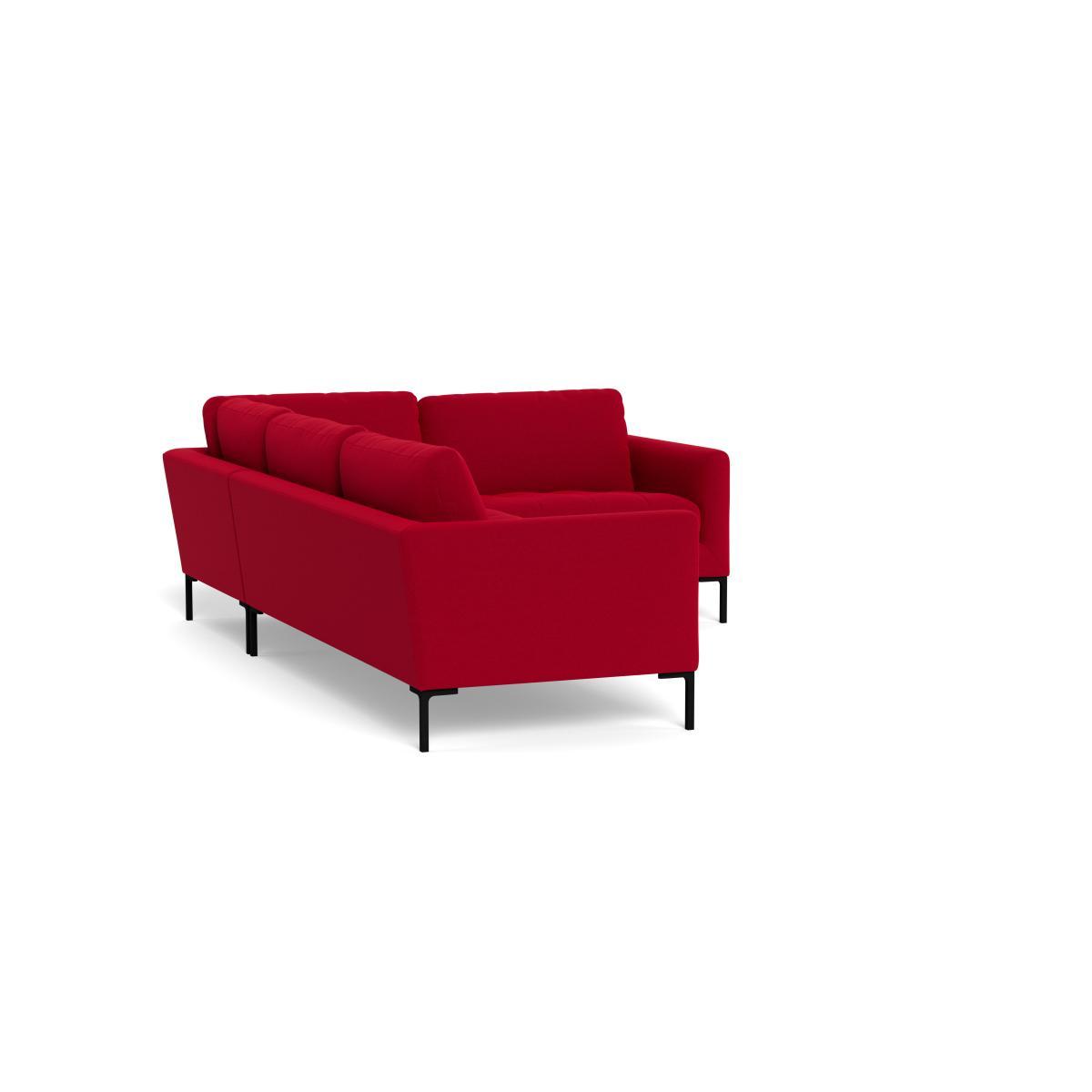Heal's Eton Right Hand Facing Corner Sofa Melton Wool Red Oxide Brass Feet - Heal's UK Furniture – image 4