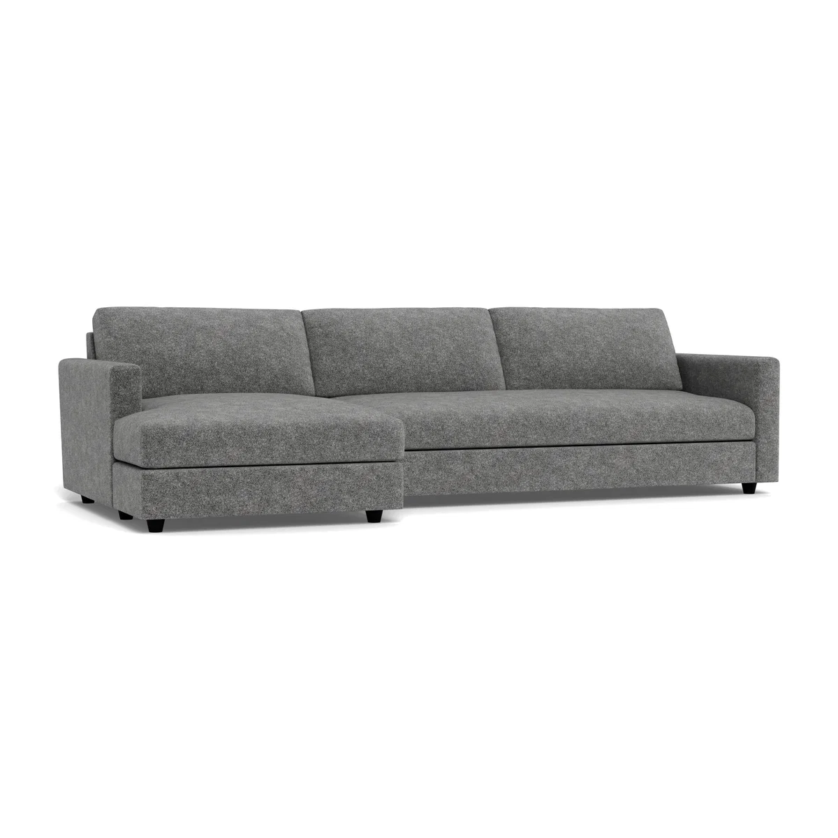Heal's Nimbus II LHF 4 Seater Corner Chaise Melton Wool Shale Black Feet – image 1