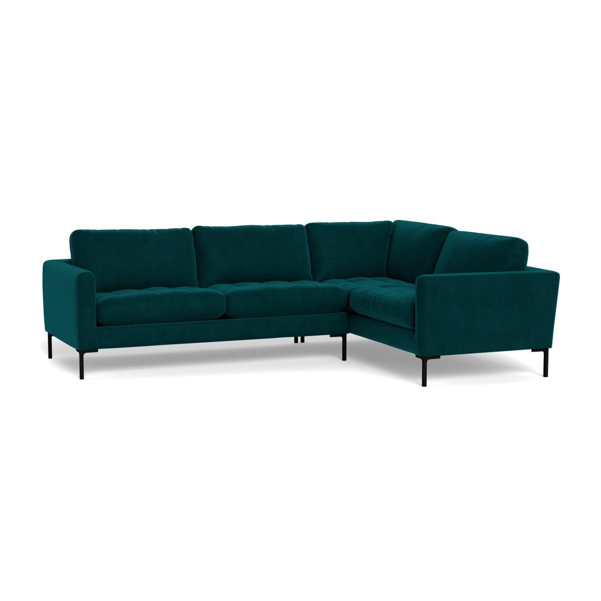 Heal's Eton Right Hand Facing Corner Sofa Textured Boucle Steel Brass Feet - Heal's UK Furniture – image 1