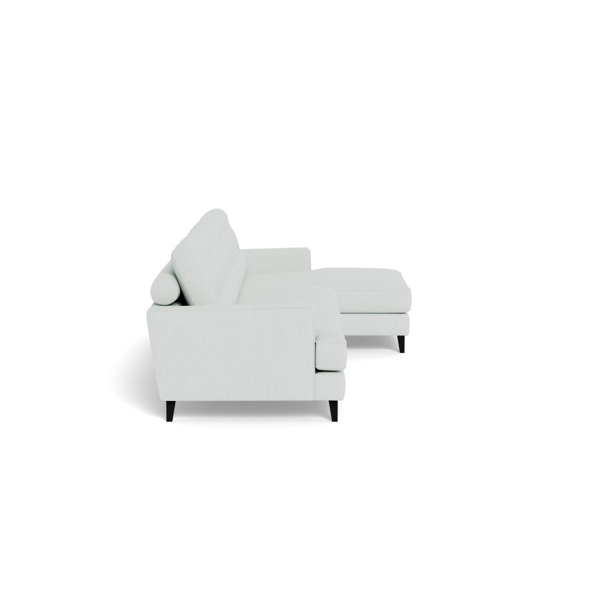 Heal's Mistral Right Hand Facing Corner Sofa Broad Weave Tin Black Feet - Heal's UK Furniture – image 3