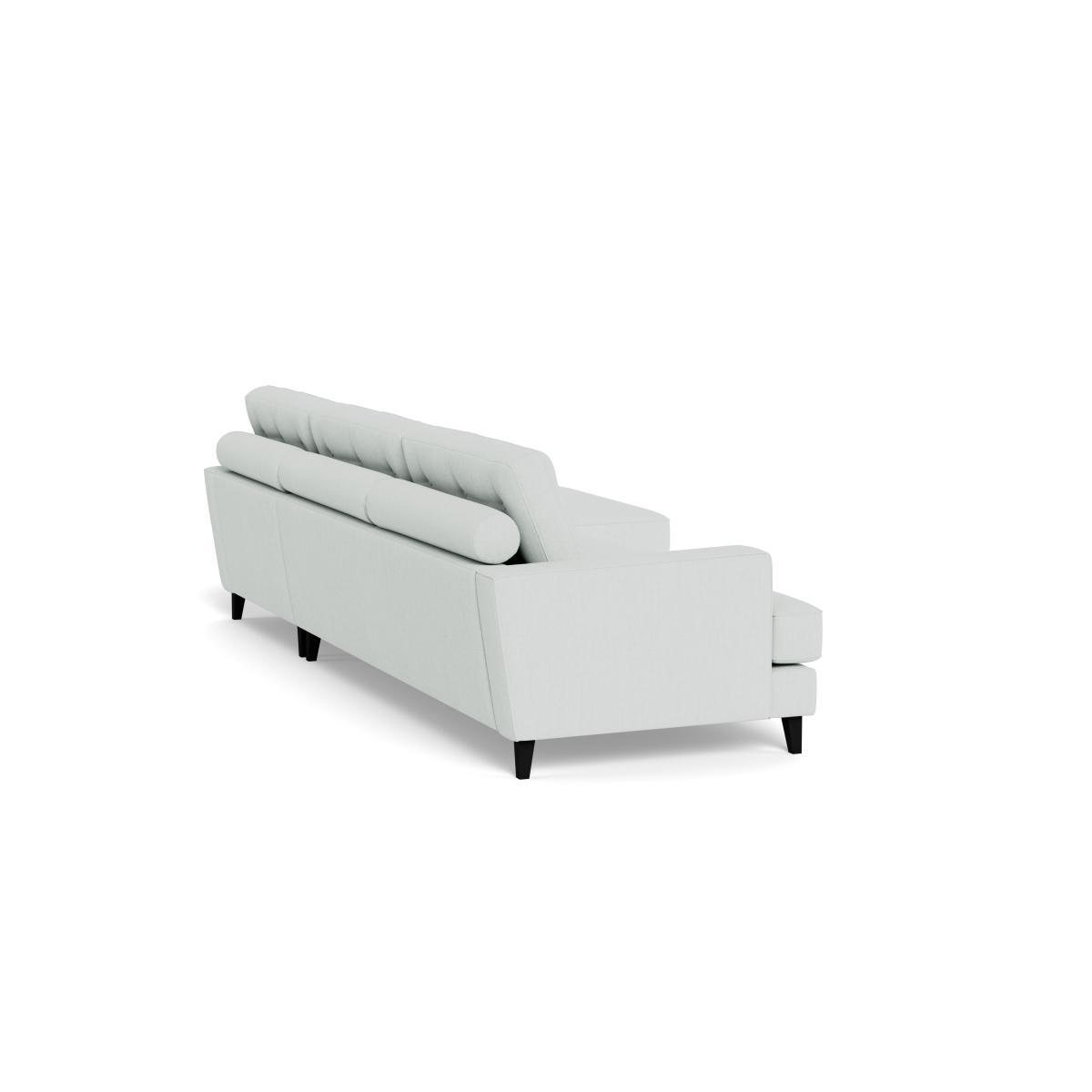 Heal's Mistral Right Hand Facing Corner Sofa Broad Weave Tin Black Feet - Heal's UK Furniture – image 4