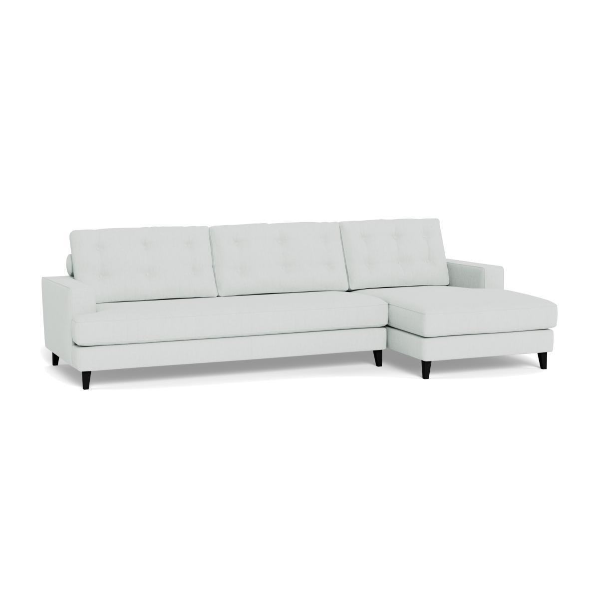 Heal's Mistral Right Hand Facing Corner Sofa Broad Weave Tin Black Feet - Heal's UK Furniture – image 1