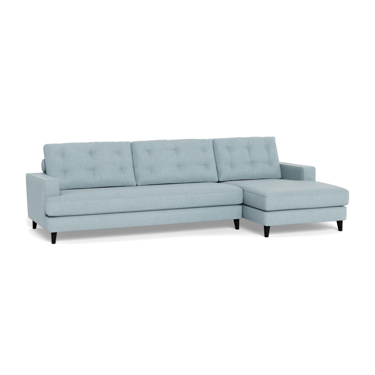 Heal's Mistral Right Hand Facing Corner Sofa Smart Linen Mix Duck Egg Black – image 1