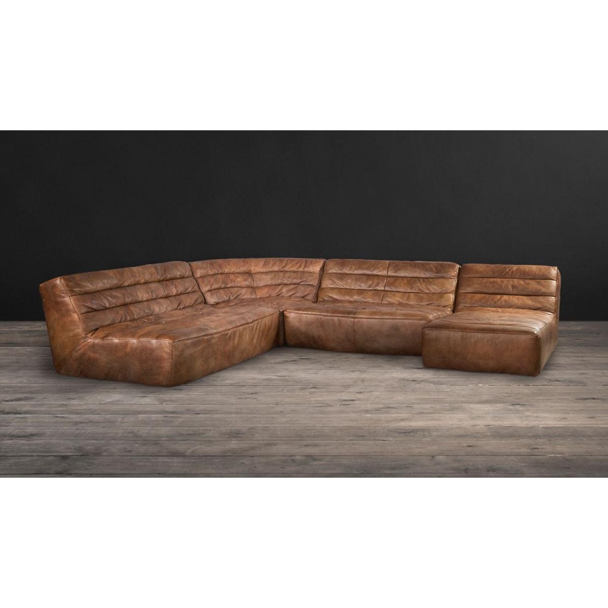 Timothy Oulton Shabby Corner Seat Savage Leather - Heal's UK Furniture – image 2