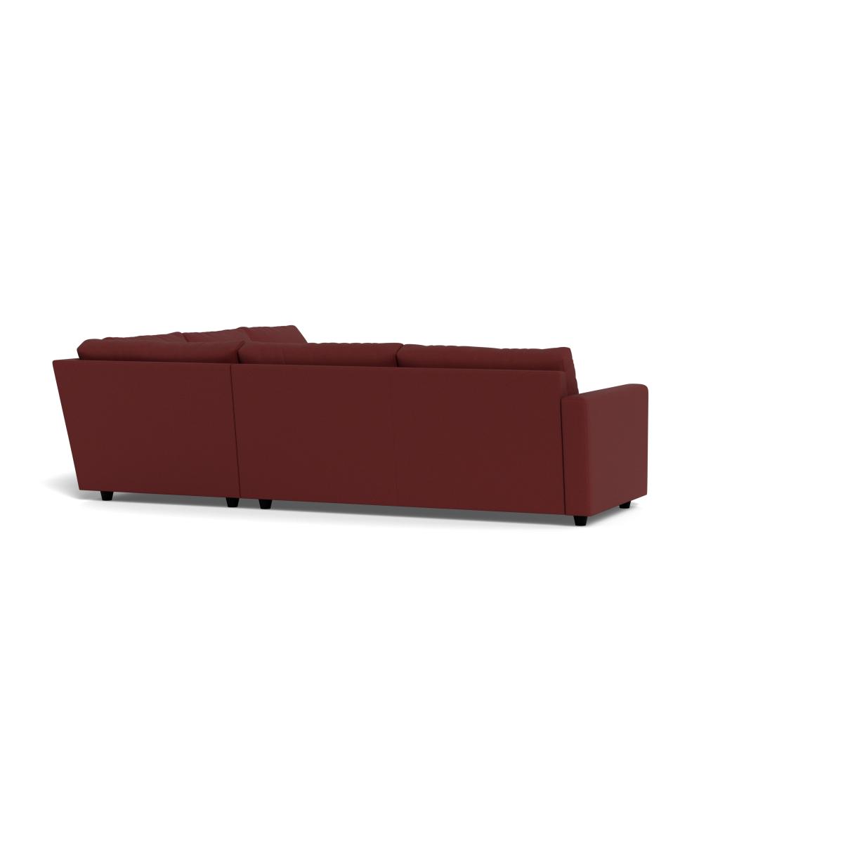 Heal's Nimbus II Left Hand Facing 4 Seater Corner Chaise Capelo Linen-Cotton Etruscan Red Black Feet – image 2