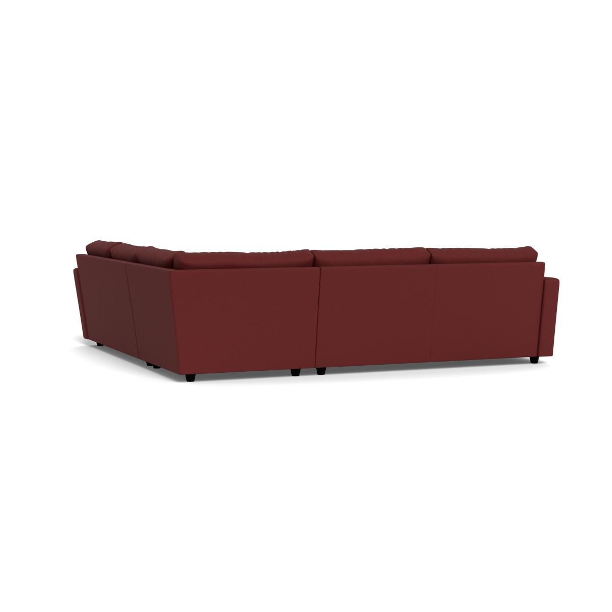 Heal's Nimbus II Left Hand Facing 4 Seater Corner Chaise Capelo Linen-Cotton Etruscan Red Black Feet – image 4
