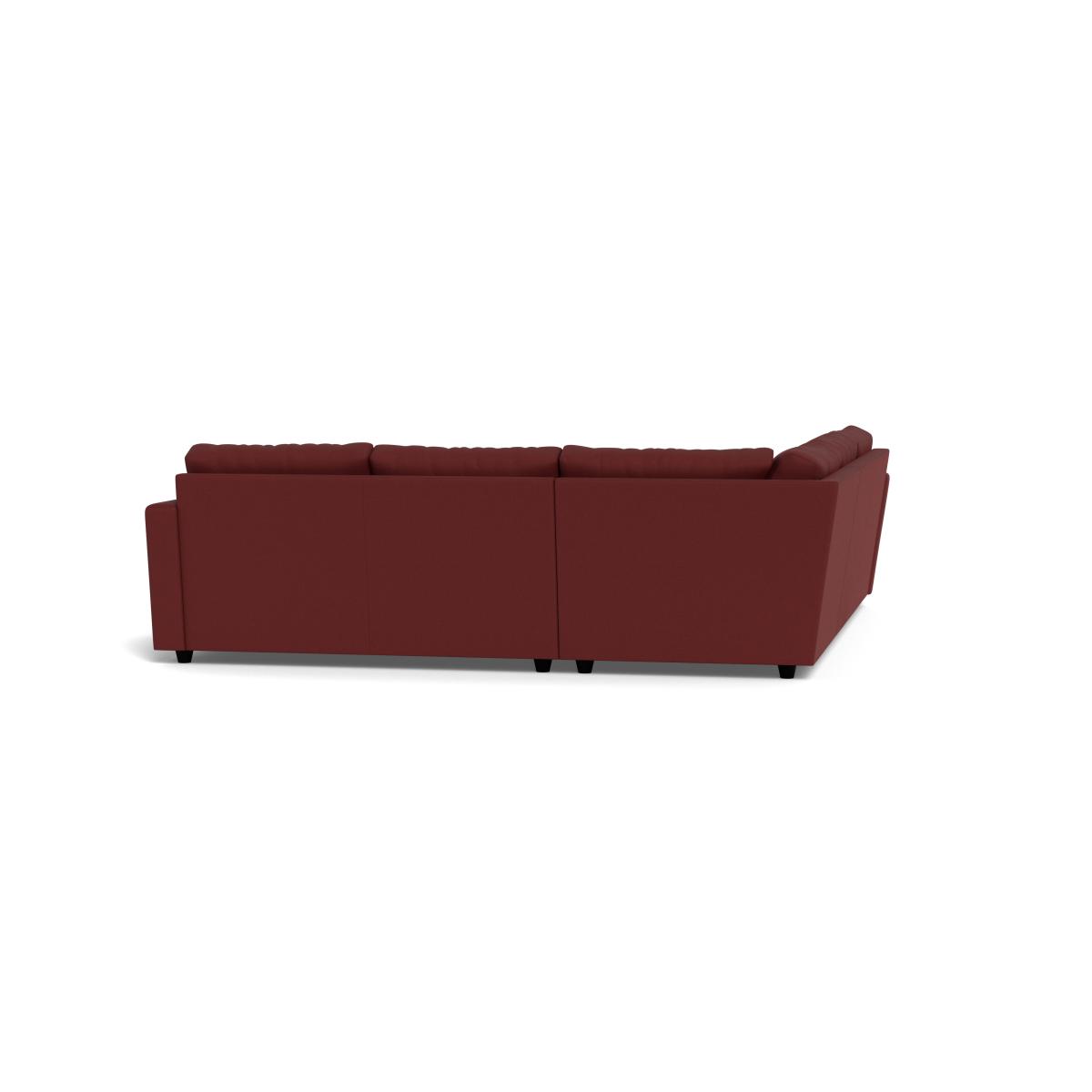 Heal's Nimbus II Left Hand Facing 4 Seater Corner Chaise Capelo Linen-Cotton Etruscan Red Black Feet – image 5