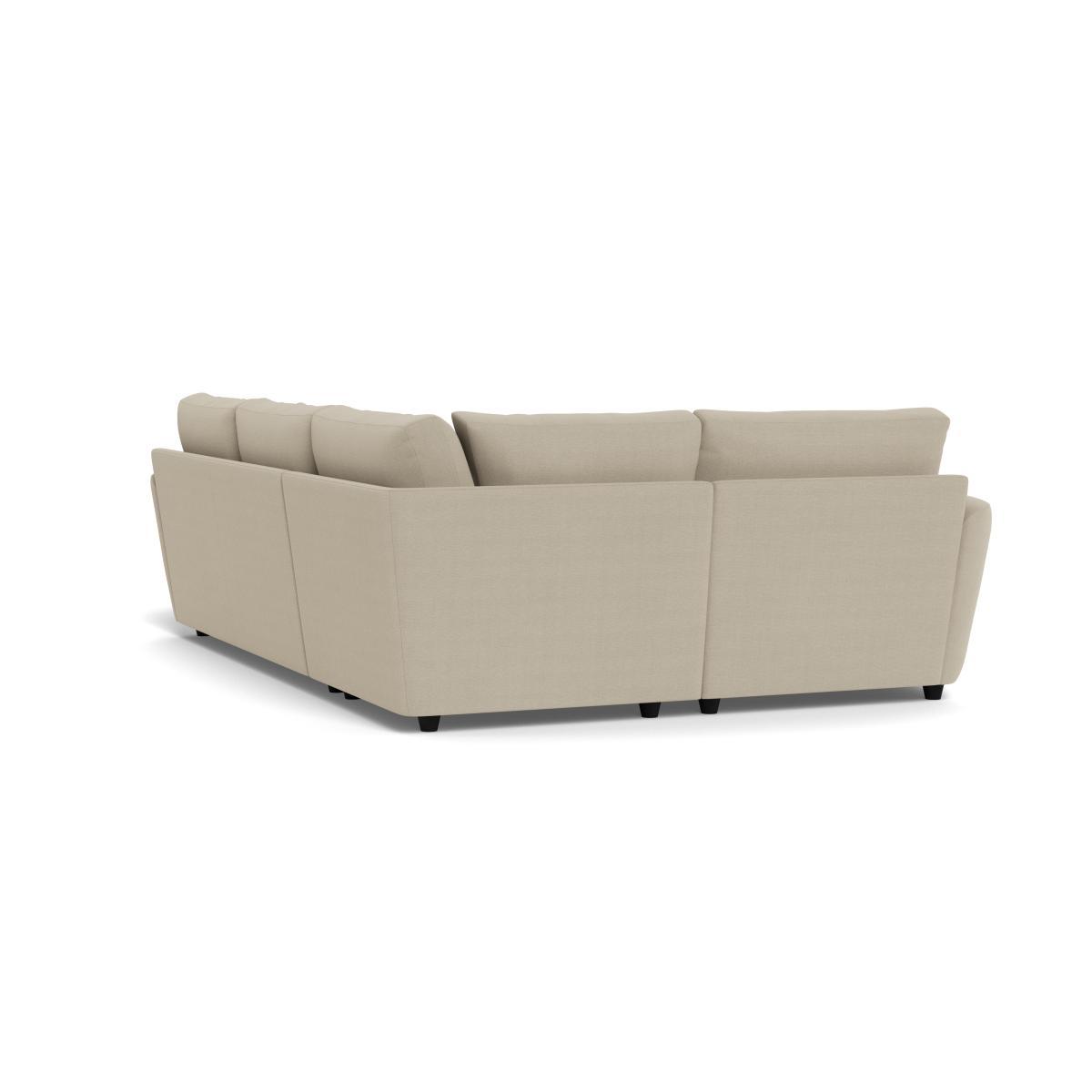 Heal's Snooze Left Hand Facing Corner Sofa Linen Hessian Black Feet - Heal's UK Furniture – image 4