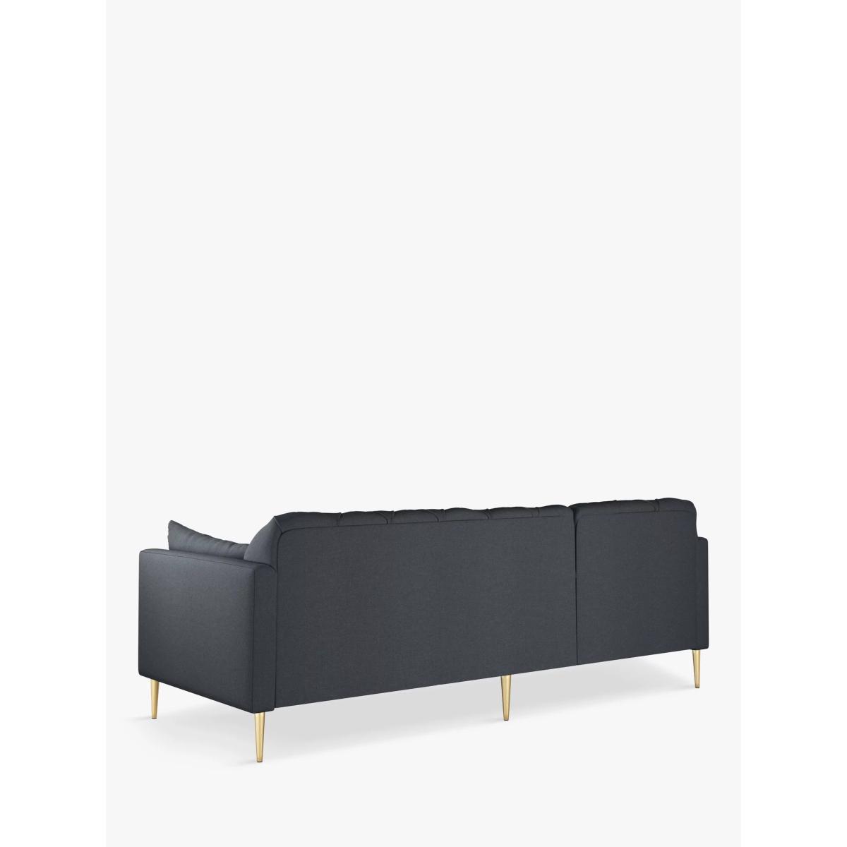 Swoon Mendel Large 3 Seater LHF Chaise End Sofa, Gold Leg – image 2