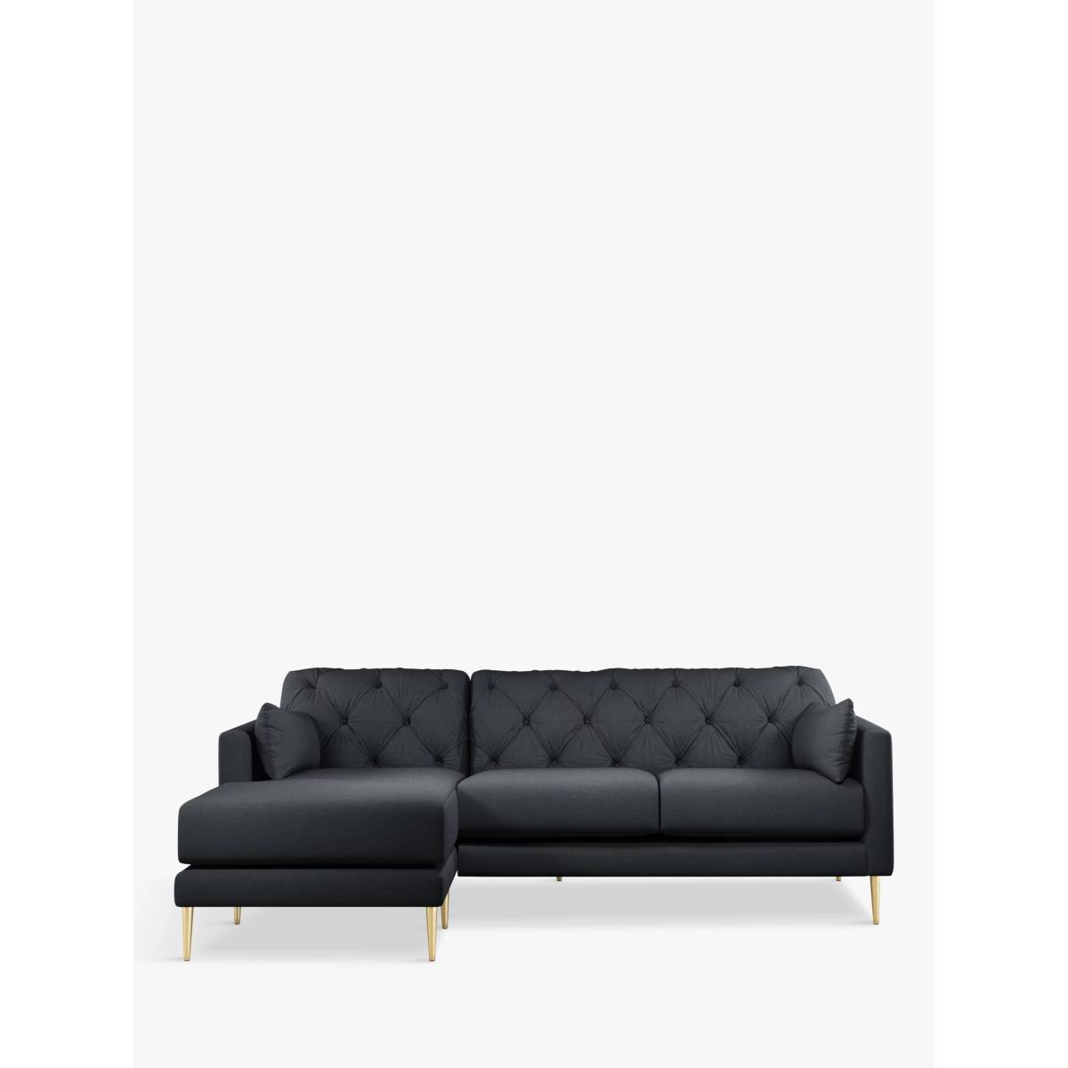 Swoon Mendel Large 3 Seater LHF Chaise End Sofa, Gold Leg – image 3