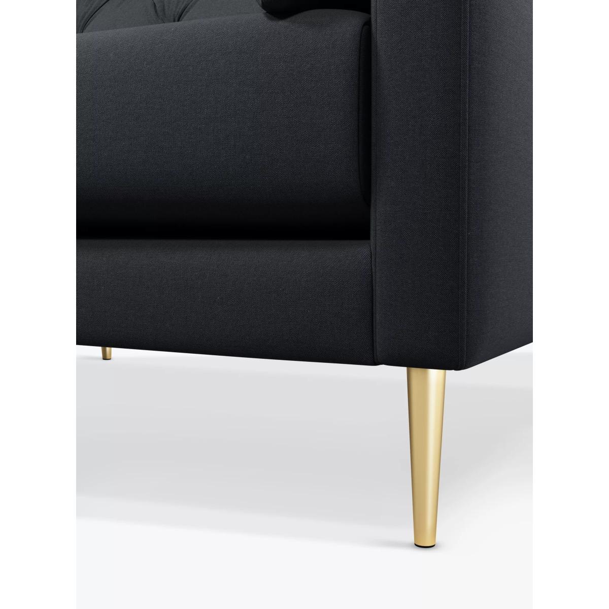 Swoon Mendel Large 3 Seater LHF Chaise End Sofa, Gold Leg – image 5