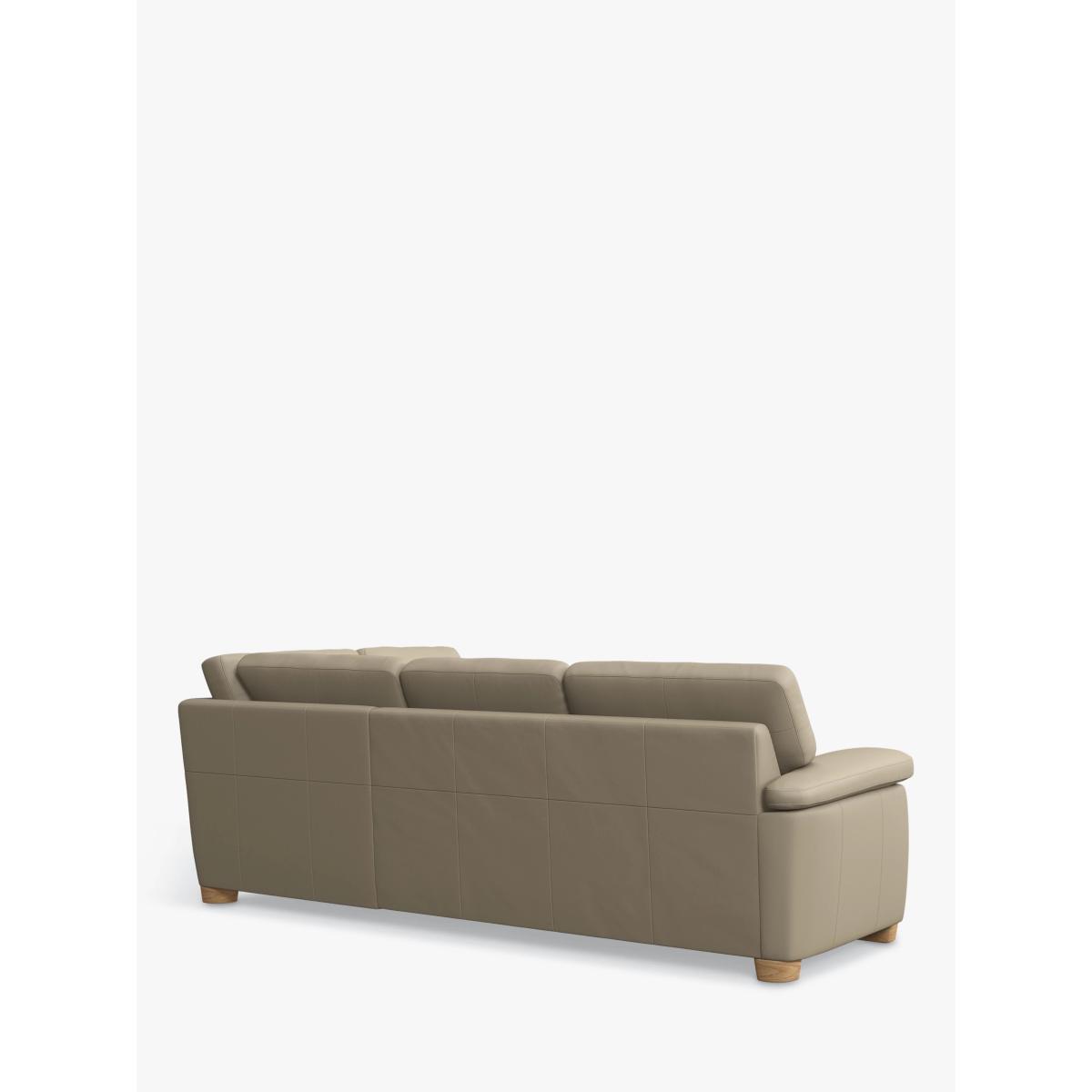 John Lewis Camden RHF Chaise Corner Leather Sofa, Light Leg – image 3