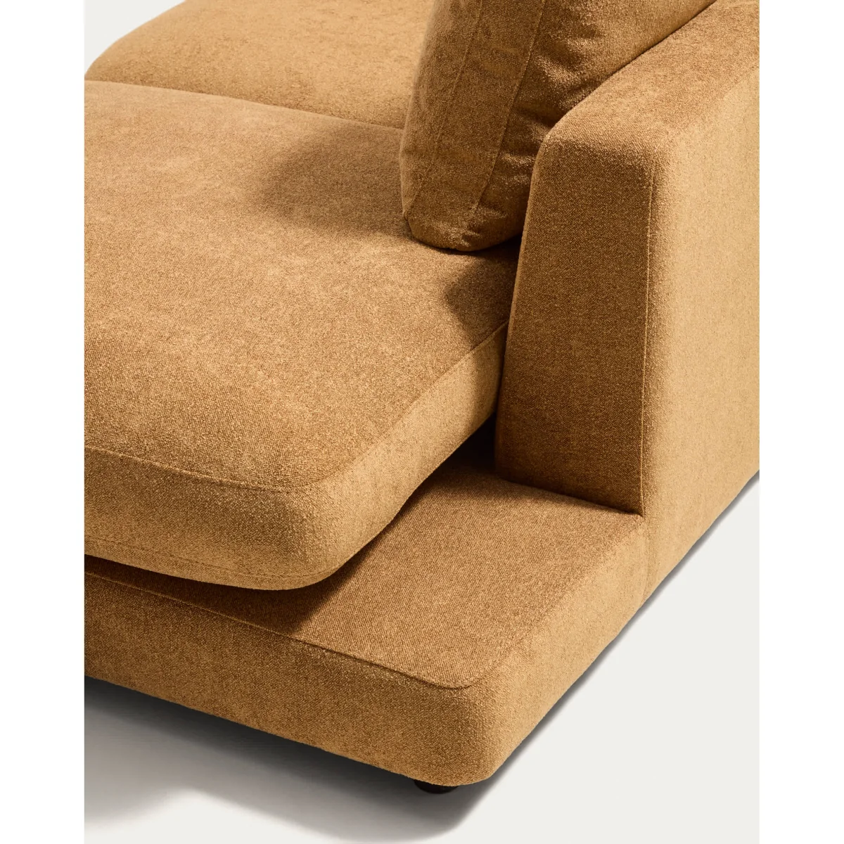 Gala chaise longue module right side in mustard micro bouclé – image 4