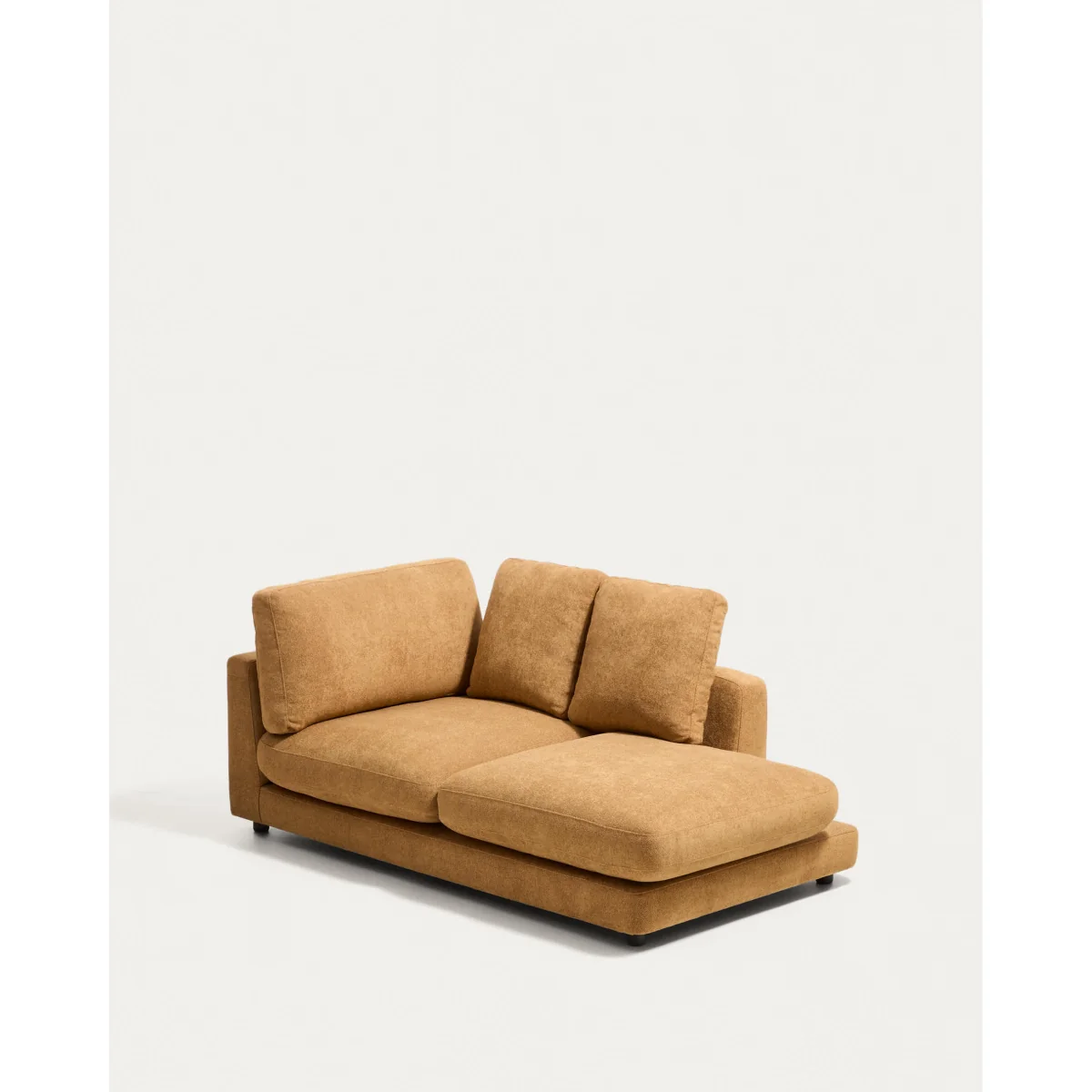 Gala chaise longue module right side in mustard micro bouclé – image 5