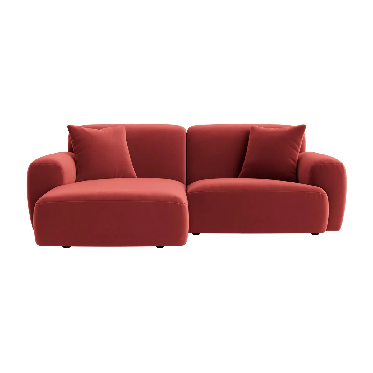 Squishblocks Modular Chaise Sofa - Medium Left Hand - Clever Velvet - Rocking Horse – image 1