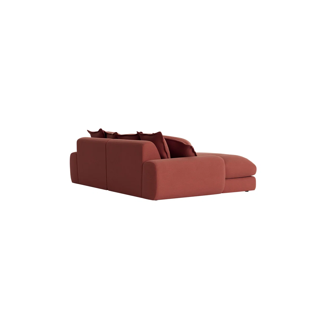 Wodge Modular Chaise Sofa - Medium Left Hand - Clever Linen - Summer Pudding – image 3