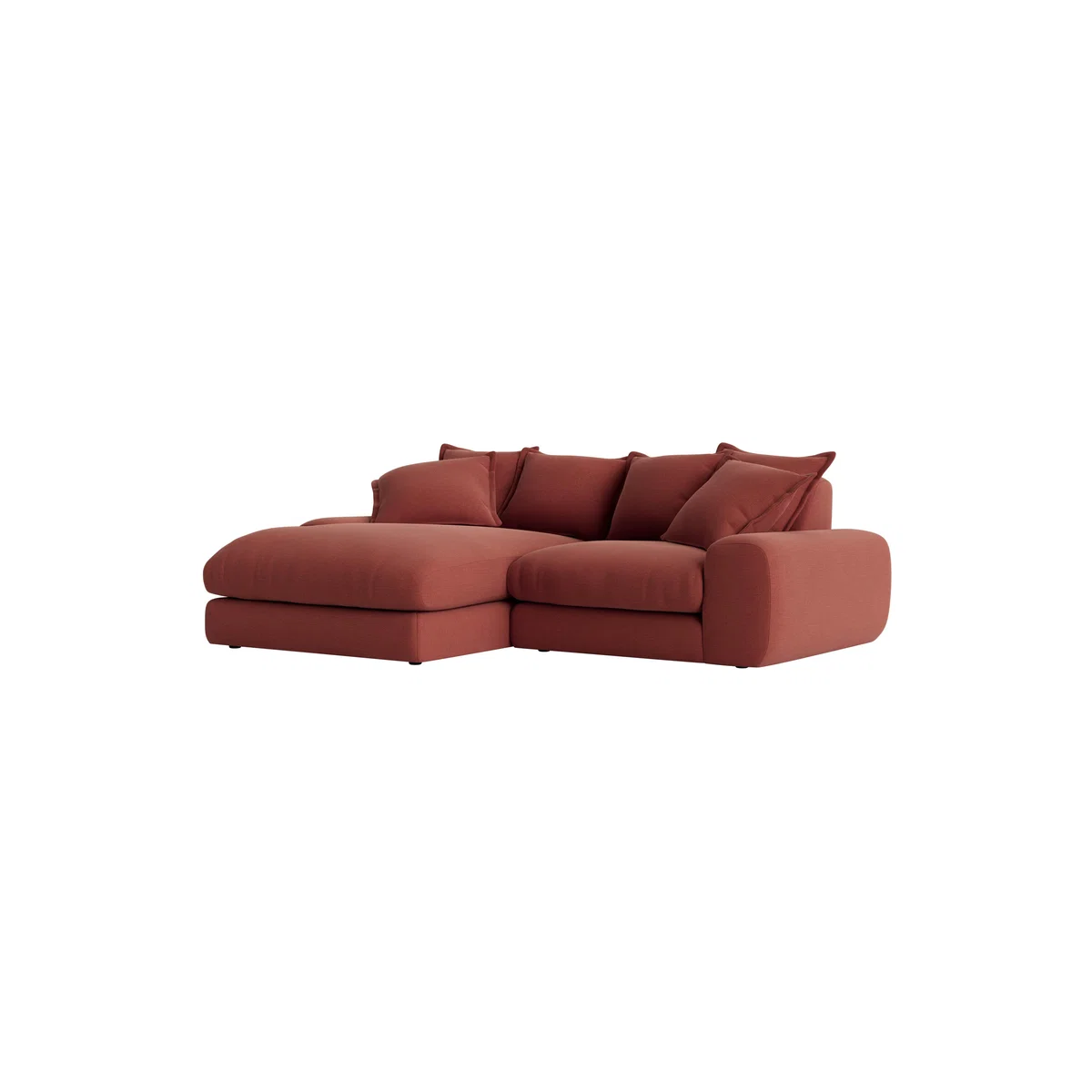 Wodge Modular Chaise Sofa - Medium Left Hand - Clever Linen - Summer Pudding – image 6