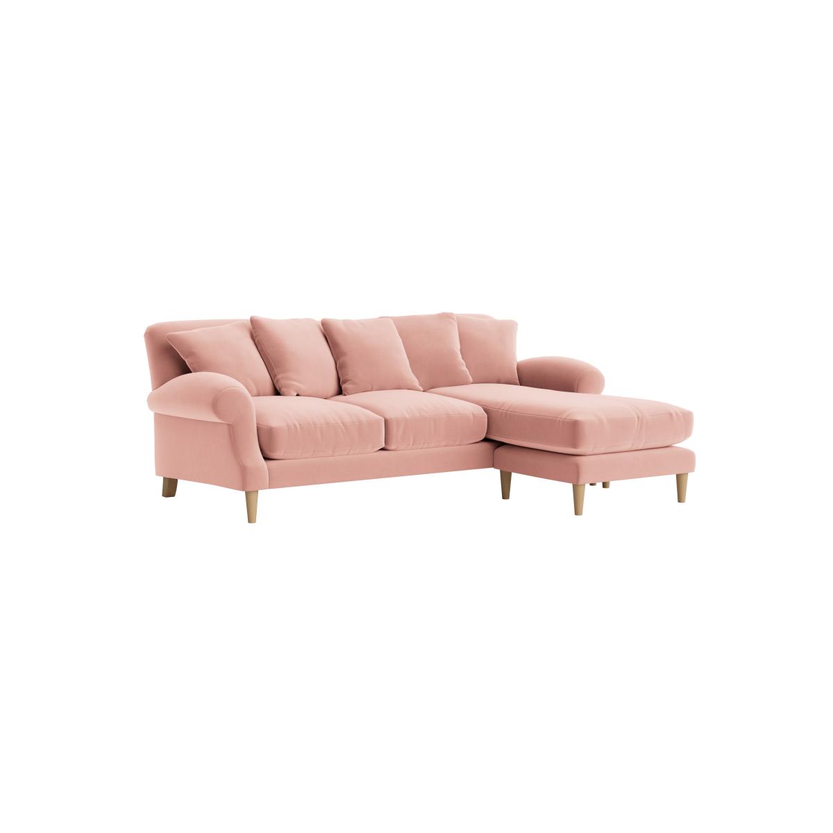 Crumpet Chaise Sofa - Large Left Hand - Clever Velvet - Flushed Cheek – image 2