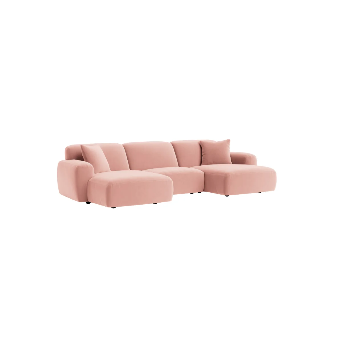 Squishblocks Modular Chaise Sofa, Udoch (Flushed Cheek Clever Velvet) – image 2