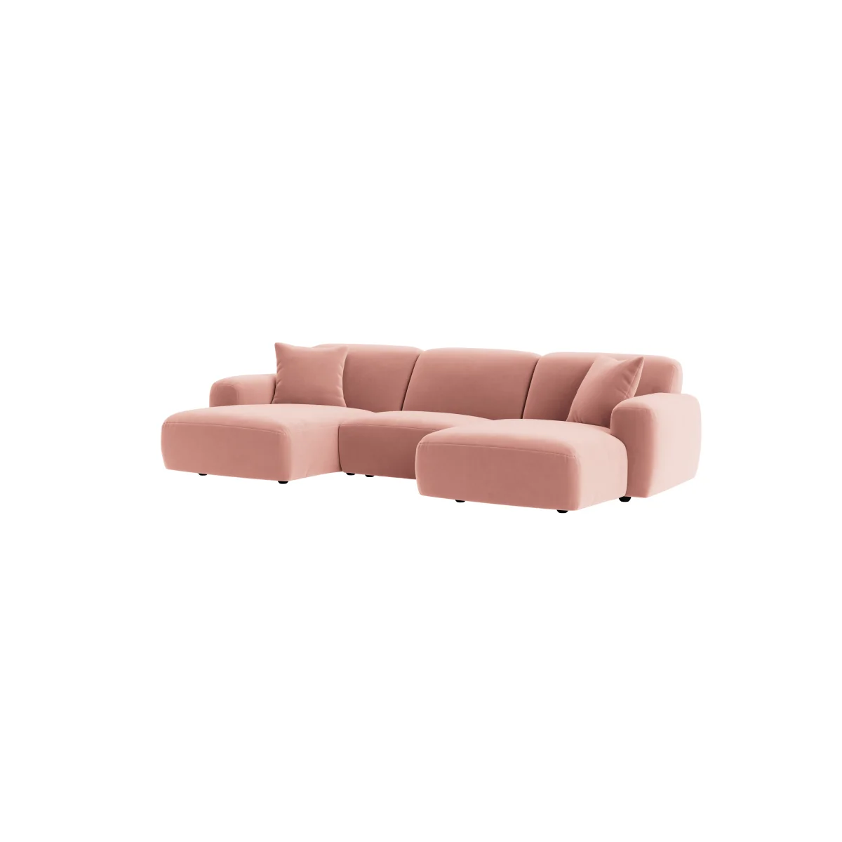 Squishblocks Modular Chaise Sofa, Udoch (Flushed Cheek Clever Velvet) – image 6
