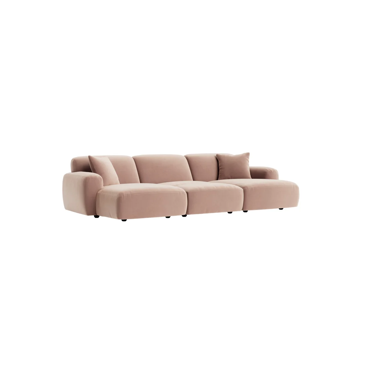 Squishblocks Chaise Movie Sofa (Milky Tea Clever Velvet) – image 2