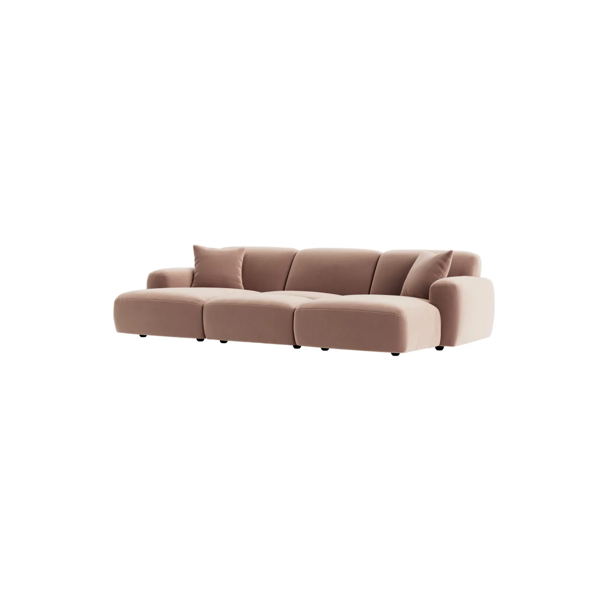 Squishblocks Chaise Movie Sofa (Milky Tea Clever Velvet) – image 6