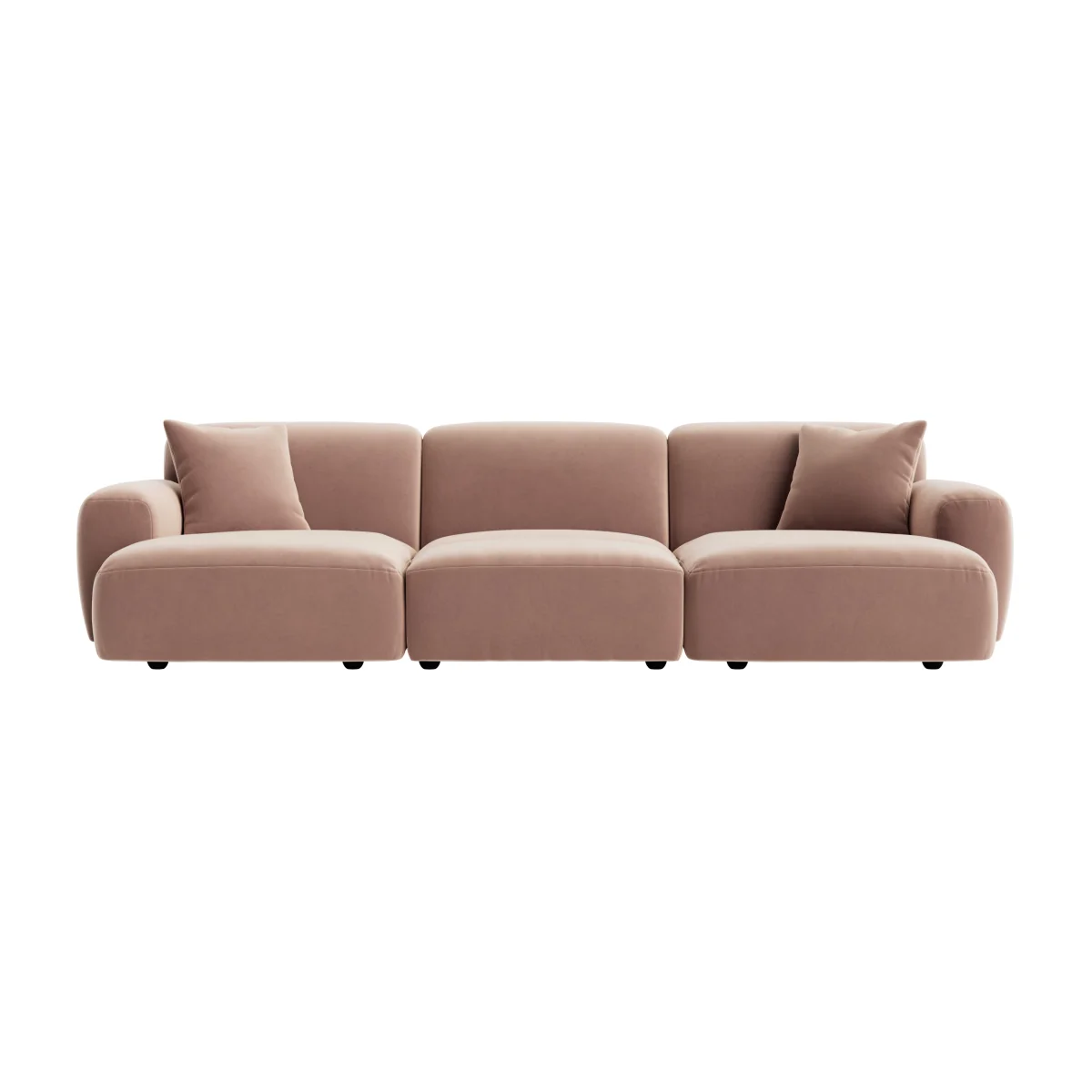 Squishblocks Chaise Movie Sofa (Milky Tea Clever Velvet) – image 1