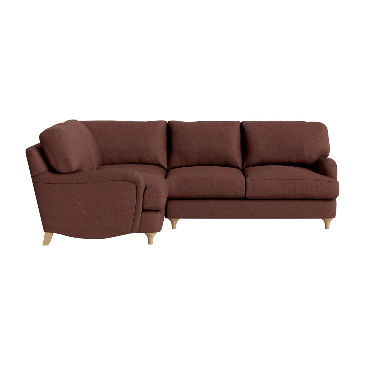 Jonesy Corner Sofa - Extra Large Left Hand - Clever Linen - Mulberry Wine – image 1