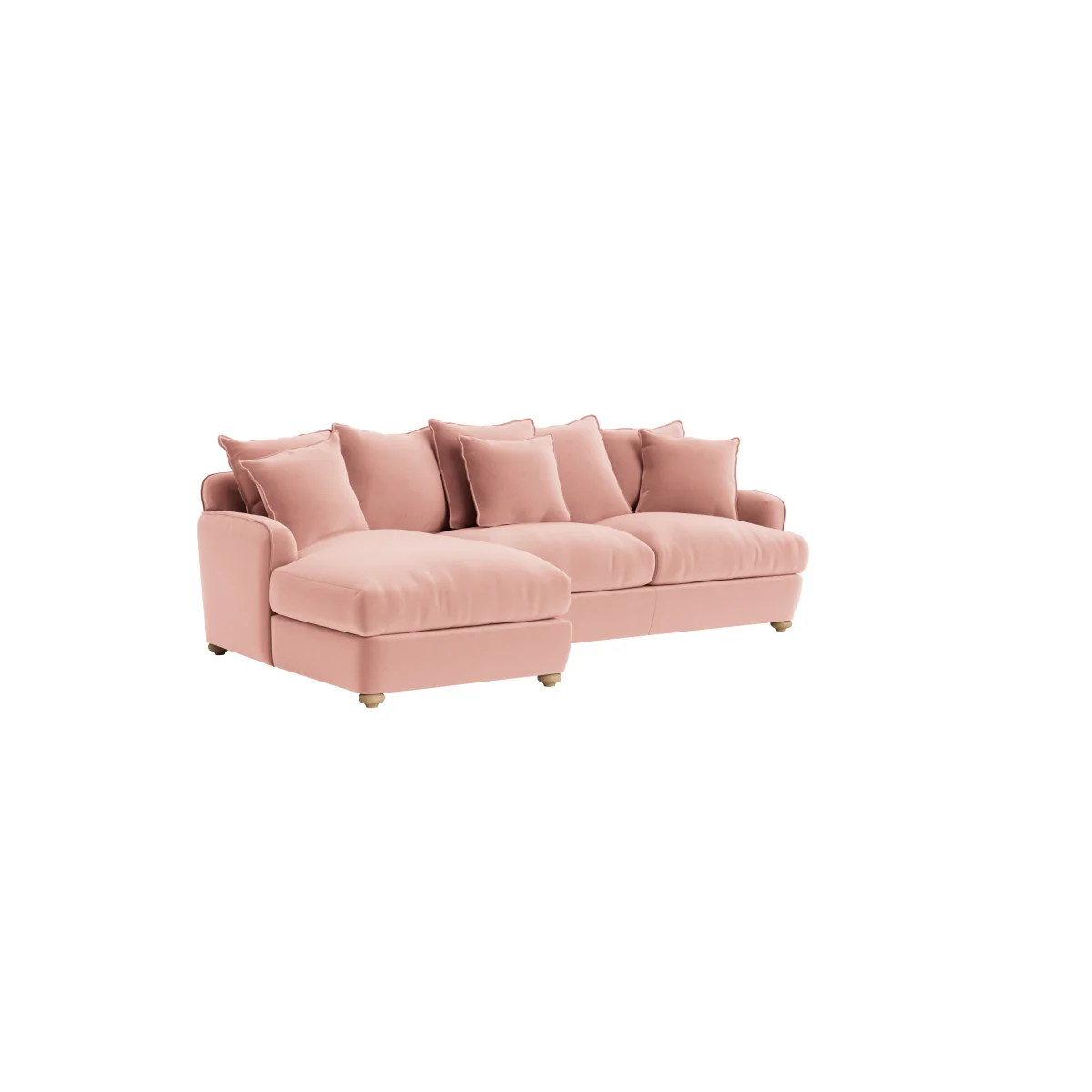 Smooch Chaise Sofa, Extra Large Left Hand (Flushed Cheek Clever Velvet) – image 2