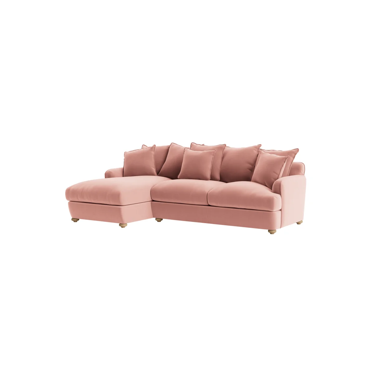 Smooch Chaise Sofa, Extra Large Left Hand (Flushed Cheek Clever Velvet) – image 6