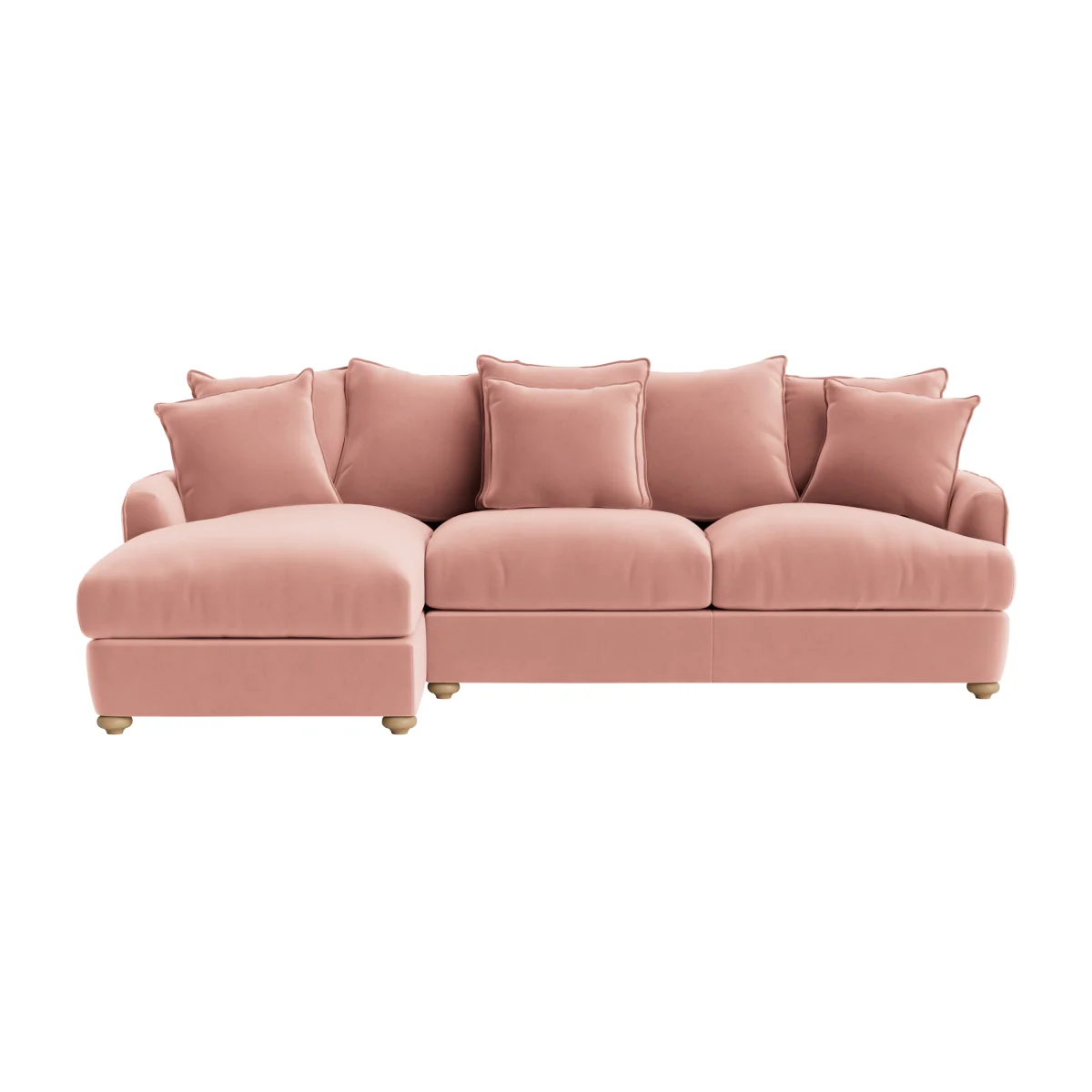 Smooch Chaise Sofa, Extra Large Left Hand (Flushed Cheek Clever Velvet) – image 1
