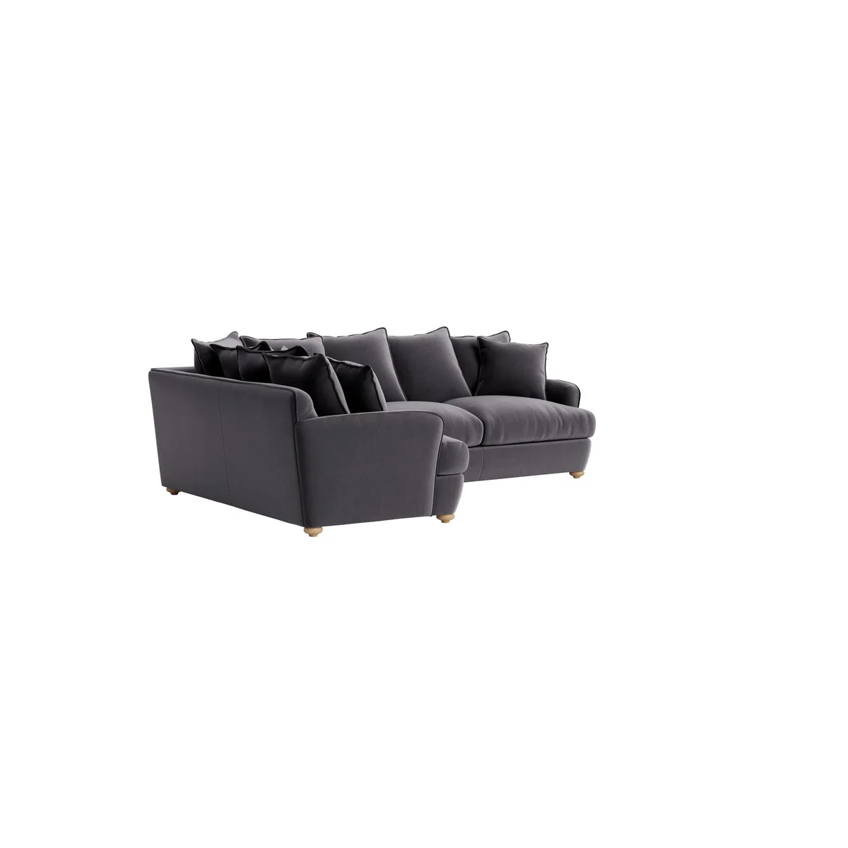 Smooch Corner Sofa - Large Left Hand - Clever Velvet - Wire Wool – image 2