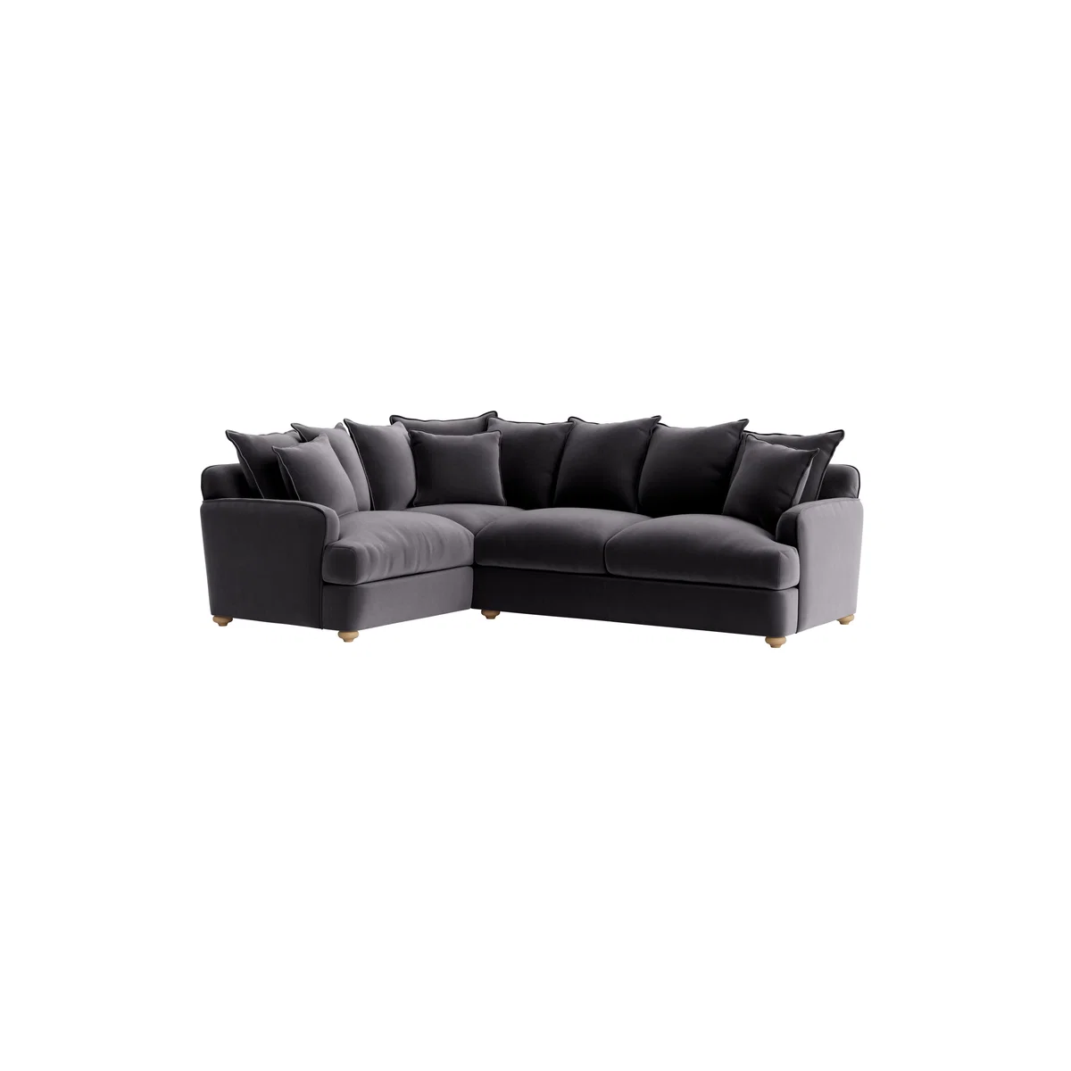 Smooch Corner Sofa - Large Left Hand - Clever Velvet - Wire Wool – image 6